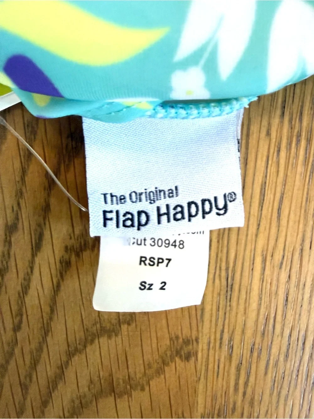 Flap Happy Girls 2T One Piece Swimsuit Aqua Purple Floral Fairy Ruffle NWT